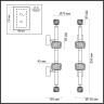 Бра ODEON LIGHT KLIFF L-VISION ODL_EX24 21 LED 34W 3000K металл стекло акрил, золотой белый дымчатый коньячный 5426/34WL
